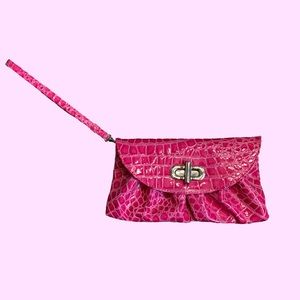 Y2K Electric Pink Wristlet Wallet